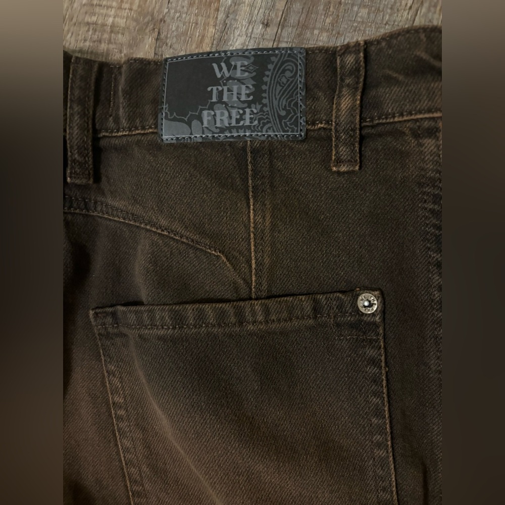 🔥Free People Good Luck Mid-Rise Barrel Jeans In Root Beer We The Free - Picture 7 of 14
